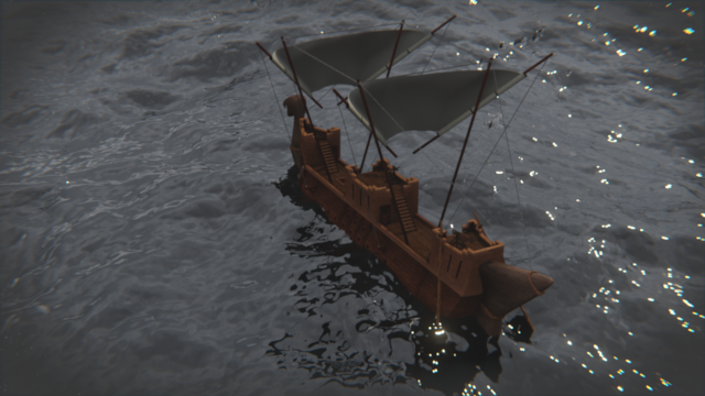 render statku